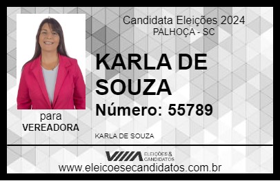 Candidato KARLA SOUZA 2024 - PALHOÇA - Eleições