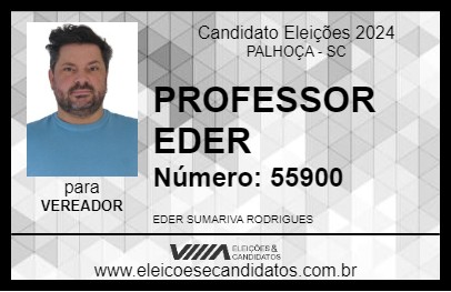 Candidato PROFESSOR EDER 2024 - PALHOÇA - Eleições