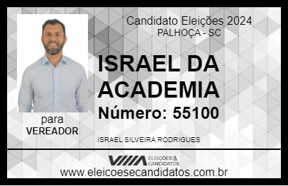 Candidato ISRAEL DA ACADEMIA 2024 - PALHOÇA - Eleições