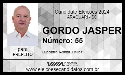 Candidato GORDO JASPER 2024 - ARAQUARI - Eleições