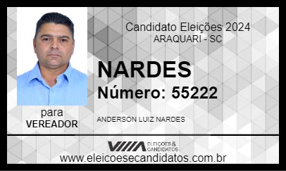 Candidato NARDES 2024 - ARAQUARI - Eleições