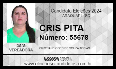 Candidato CRIS PITA 2024 - ARAQUARI - Eleições