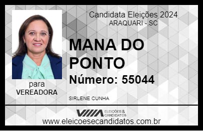 Candidato MANA DO PONTO 2024 - ARAQUARI - Eleições