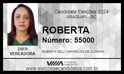 Candidato ROBERTA 2024 - ARAQUARI - Eleições