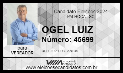 Candidato OGEL LUIZ 2024 - PALHOÇA - Eleições