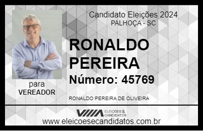 Candidato RONALDO PEREIRA 2024 - PALHOÇA - Eleições