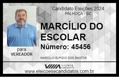 Candidato MARCÍLIO DO ESCOLAR 2024 - PALHOÇA - Eleições