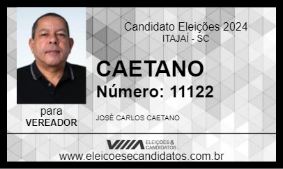 Candidato CAETANO 2024 - ITAJAÍ - Eleições