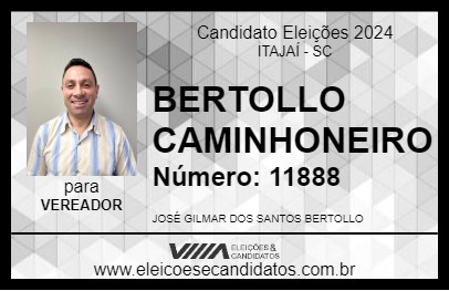 Candidato BERTOLLO CAMINHONEIRO 2024 - ITAJAÍ - Eleições