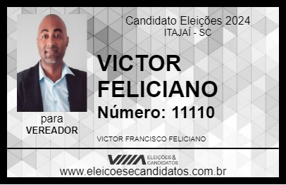 Candidato VICTOR FELICIANO 2024 - ITAJAÍ - Eleições