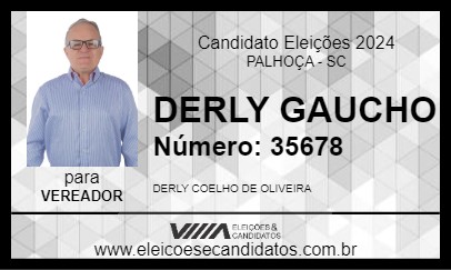 Candidato DERLY GAUCHO 2024 - PALHOÇA - Eleições