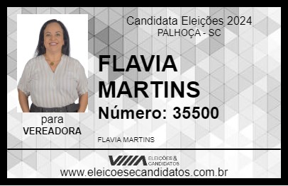 Candidato FLAVIA MARTINS 2024 - PALHOÇA - Eleições