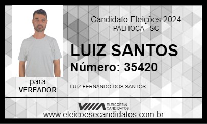 Candidato LUIZ SANTOS 2024 - PALHOÇA - Eleições