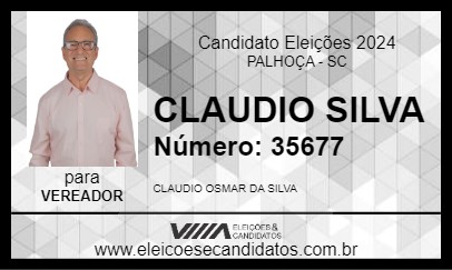 Candidato CLAUDIO SILVA 2024 - PALHOÇA - Eleições