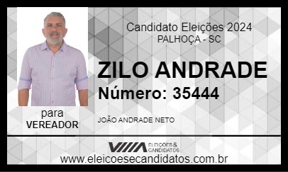 Candidato ZILO ANDRADE 2024 - PALHOÇA - Eleições