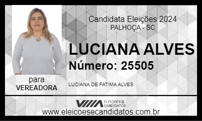 Candidato LUCIANA ALVES 2024 - PALHOÇA - Eleições