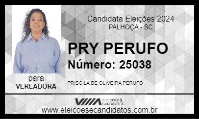 Candidato PRY PERUFO 2024 - PALHOÇA - Eleições