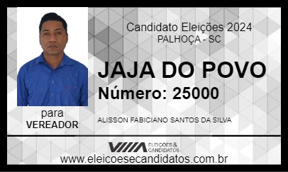 Candidato JAJA DO POVO 2024 - PALHOÇA - Eleições