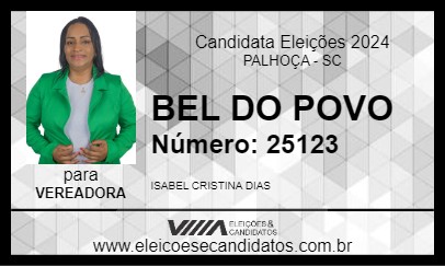 Candidato BEL DO POVO 2024 - PALHOÇA - Eleições