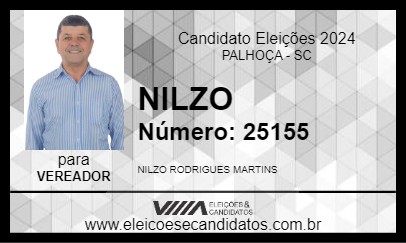 Candidato NILZO 2024 - PALHOÇA - Eleições