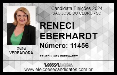 Candidato RENECI EBERHARDT 2024 - SÃO JOSÉ DO CEDRO - Eleições