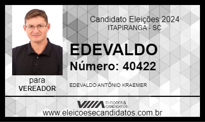 Candidato EDEVALDO 2024 - ITAPIRANGA - Eleições