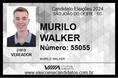 Candidato MURILO WALKER 2024 - SÃO JOÃO DO OESTE - Eleições