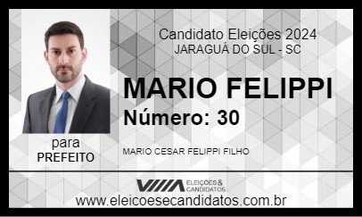 Candidato MARIO FELIPPI 2024 - JARAGUÁ DO SUL - Eleições