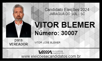 Candidato VITOR BLEMER 2024 - JARAGUÁ DO SUL - Eleições