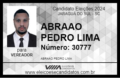 Candidato ABRAAO PEDRO LIMA 2024 - JARAGUÁ DO SUL - Eleições