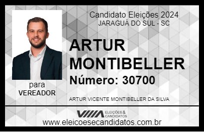 Candidato ARTUR MONTIBELLER 2024 - JARAGUÁ DO SUL - Eleições