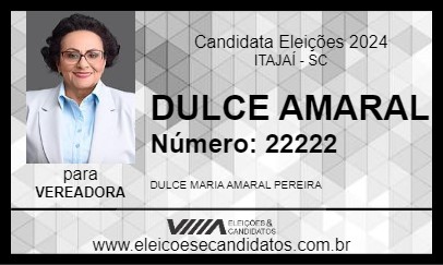 Candidato DULCE AMARAL 2024 - ITAJAÍ - Eleições