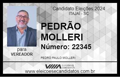 Candidato PEDRÃO MOLLERI 2024 - ITAJAÍ - Eleições