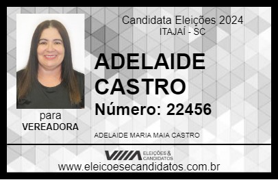 Candidato ADELAIDE CASTRO 2024 - ITAJAÍ - Eleições