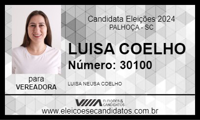 Candidato LUISA COELHO 2024 - PALHOÇA - Eleições