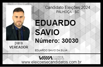 Candidato EDUARDO SAVIO 2024 - PALHOÇA - Eleições