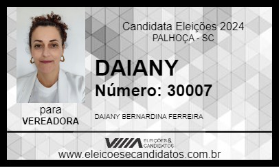 Candidato DAIANY 2024 - PALHOÇA - Eleições