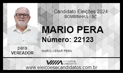 Candidato MARIO PERA 2024 - BOMBINHAS - Eleições