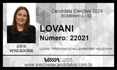 Candidato LOVANI 2024 - BOMBINHAS - Eleições