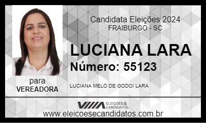 Candidato LUCIANA LARA 2024 - FRAIBURGO - Eleições