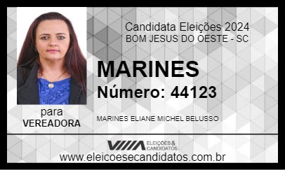 Candidato MARINES 2024 - BOM JESUS DO OESTE - Eleições