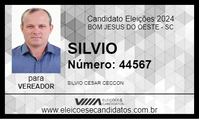 Candidato SILVIO 2024 - BOM JESUS DO OESTE - Eleições