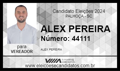 Candidato ALEX PEREIRA 2024 - PALHOÇA - Eleições