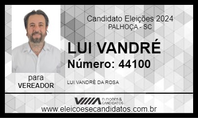 Candidato LUI VANDRÉ 2024 - PALHOÇA - Eleições