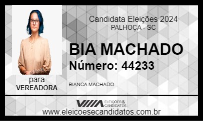 Candidato BIA MACHADO 2024 - PALHOÇA - Eleições