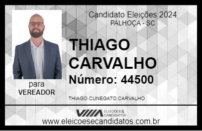 Candidato THIAGO CARVALHO 2024 - PALHOÇA - Eleições