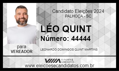 Candidato LÉO QUINT 2024 - PALHOÇA - Eleições