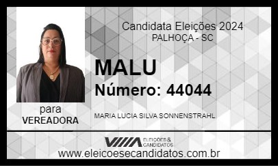 Candidato MALU 2024 - PALHOÇA - Eleições