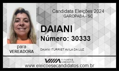 Candidato DAIANI 2024 - GAROPABA - Eleições