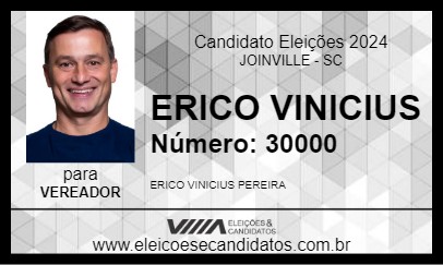 Candidato ERICO VINICIUS 2024 - JOINVILLE - Eleições